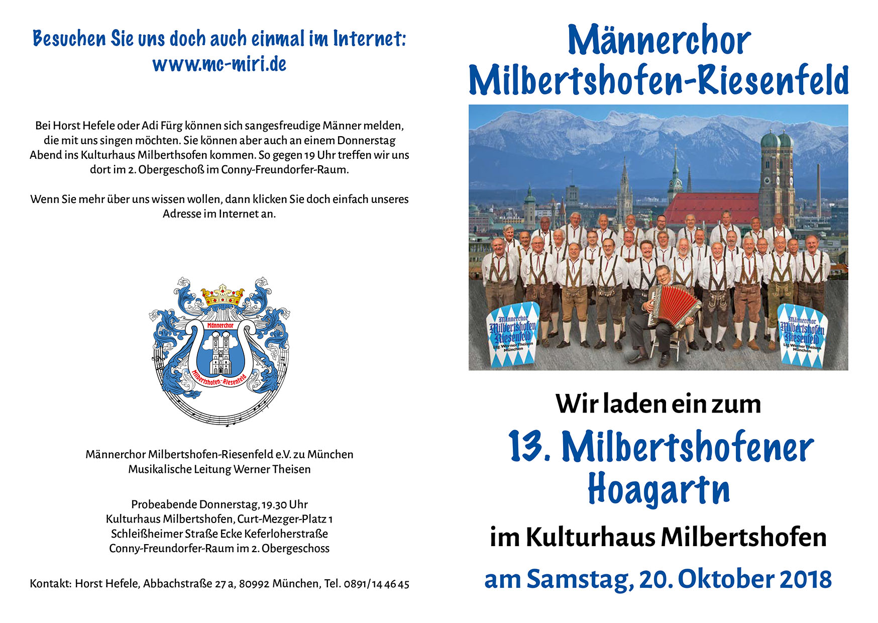 Handzettel 1 für Hoagartn