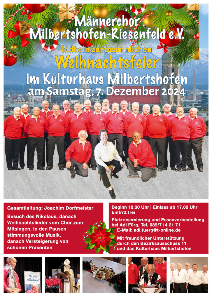 Plakat zur Weihnachtsfeier